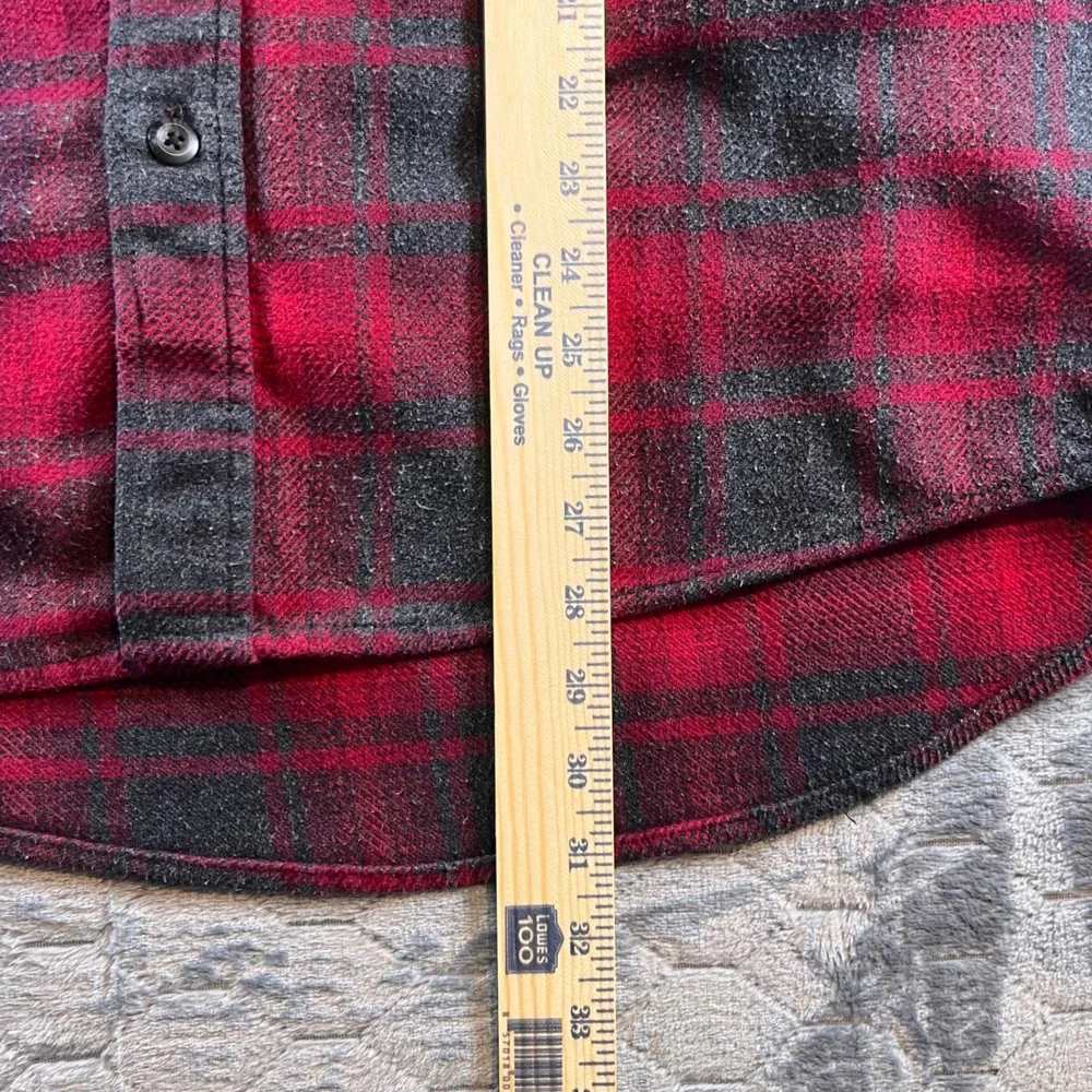 ORVIS Mens Red Plaid Flannel Shirt Jacket Button Up Long Sleeve Size XL